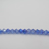 Sapphire AB 6mm Thunder Polish Bicone Crystals 8727