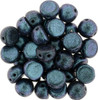 Czechmates Two Hole Cabochon Polychrome Indigo Orchid (20 Pieces) 94105