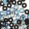 3.8x1mm Jet AB O beads (8 Grams) OB2423980-28701