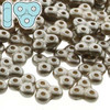 8 Grams 3x6mm Pastel Light Brown/Coco Trinity Beads