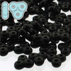 8 Grams 3x6mm Jet Trinity Beads