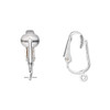 Pierced to Clip On Silver Plated Earring Finding (2 Pairs)