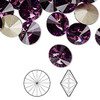 10mm (SS47) Amethyst Austrain Rivoli - 2pk