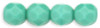 6mm Opaque Turquoise Fire Polish Beads (25 Beads)