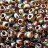 8/0 Transparent Light Smoky Topaz Picasso Miyuki Seed Beads 20 Grams (8-4505)