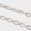 Silver Brass Chain with 5x9mm Soldered Flat Oval Links  (36 inch package)