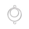 18mm Double Hoop Chandelier Silver Plated - 4pk