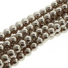6mm Champagne Glass Pearls - 75 Beads