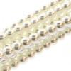 4mm Shiny White Glass Round Pearls - 120 Beads