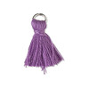 2pk 20-24mm Purple Mini Tassel with 6mm Ring