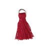 2pk 20-24mm Burgundy Mini Tassel with 6mm Ring