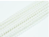 3mm Shiny White Glass Pearls -100pk - #70400