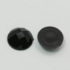 Imitation Taiwan Acrylic Rhinestone Cabochons, Faceted, Half Round/Dome, Jet, 18x5mm (6pk)