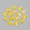 Acrylic Cabochons, AB Color Plated, Faceted, Dome/Half Round, Yellow Gold, 12x3mm (12pk)