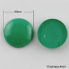 Painted Glass Cabochons, Half Round/Dome, Sea Green, 18mm, 5mm(Range: 4.5~5.5mm) thick (6pk)