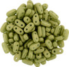 2x6mm Pacifica Avocado Czechmate Bar - 8 Grams (Approx 120-140 Beads)