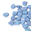 7.5x7.5mm Chalk Blue Luster Two Hole Ginko Beads (8 Grams) Approx 30-35 Beads
