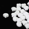 7.5x7.5mm Chalk White Luster Two Hole Ginko Beads (8 Grams) Approx 30-35 Beads