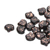 7.5x7.5mm Jet Copper Splash Two Hole Ginko Beads (8 Grams) Approx 30-35 Beads