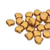 7.5x7.5mm Bronze Gold Two Hole Ginko Beads (8 Grams) Approx 30-35 Beads