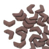 10x4mm Jet Matte Bronze 2HL Chevron Bead (30 beads)