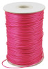 Korean Waxed Polyester Cord, Bead Cord, Deep Pink, 1.5mm (4yd Piece)