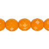 6pk 12mm Opaque Orange Fire Polish Beads