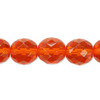 6pk 12mm Transparent Orange Fire Polish Beads