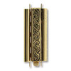 10x29mm Beadslide Swirl Gold Plated (1 Clasp)