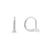 Silver Plated Closed Hole Leverback Ear Wires 14mm (2 Pairs)