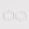 Stainless Steel Linking Ring, Hexagon, Stainless Steel Color, 22x22.5x0.8mm (2pk)