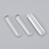 2pk 50x10mm Transparent Glass Cabochons