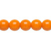 10mm Opaque Bright Orange Druk Beads (6pk)