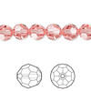 8mm Rose Peach Austrian Round (6pk)