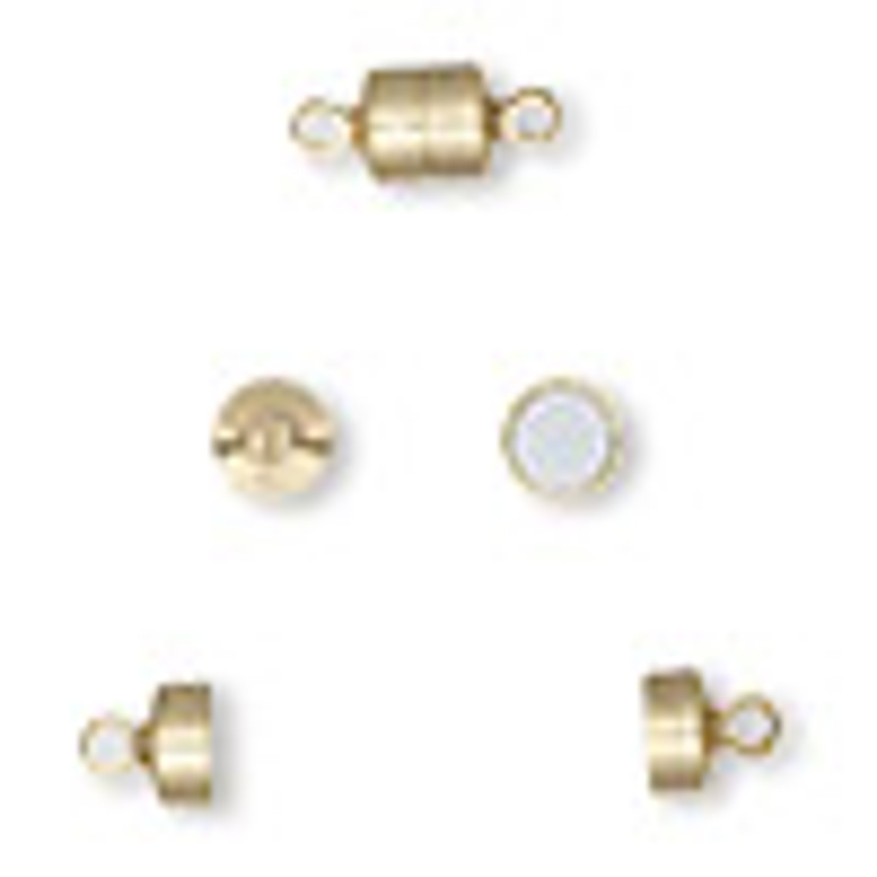 7x6mm Barrel Magnetic Gold Plated Clasp 2pk