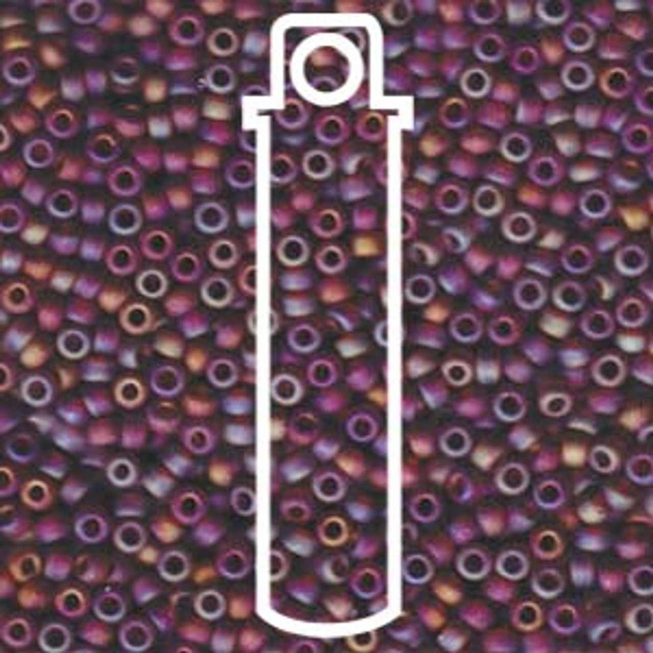 8/0 Matte Transparent Dark Topaz AB Miyuki Seed Beads (22 Grams) 8-134FR