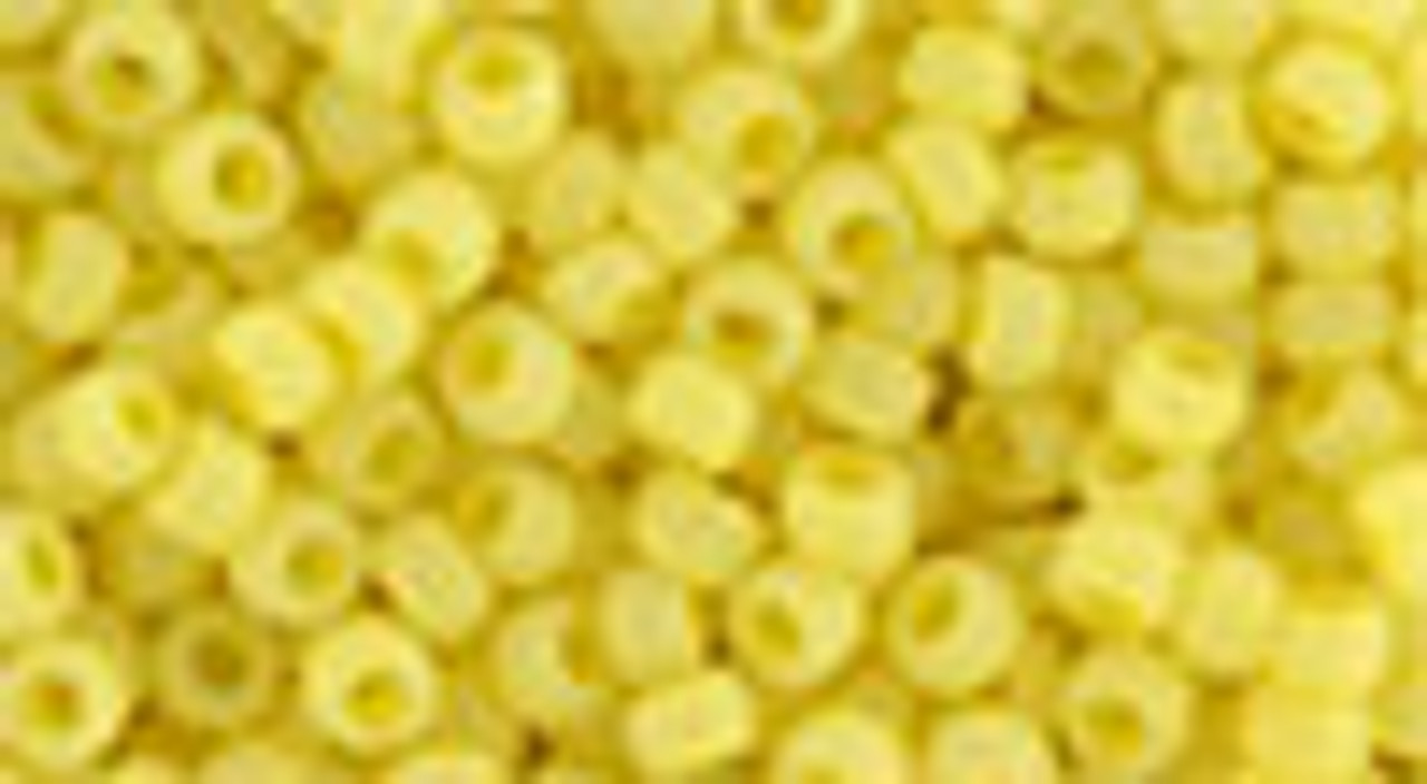 8/0 Ceylon Frosted Lemon Chiffon Toho Seed Beads (20 Grams) 08-902F