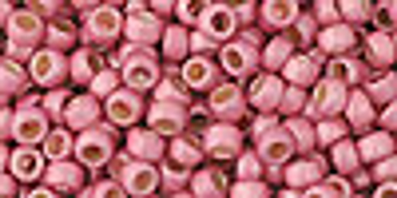 8/0 PermaFinish Matte Galvanized Pink Lilac Toho Seed Beads (20 Grams) 08-PF553F