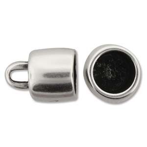 16.9mm x 13.8mm 10mm ID Silver Ends Caps (2pk)