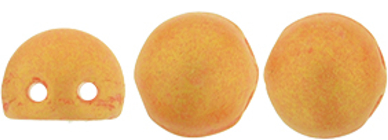 7mm Pacifica Tangerine 2HL Czechmate Cabochon (20pk) PS1004