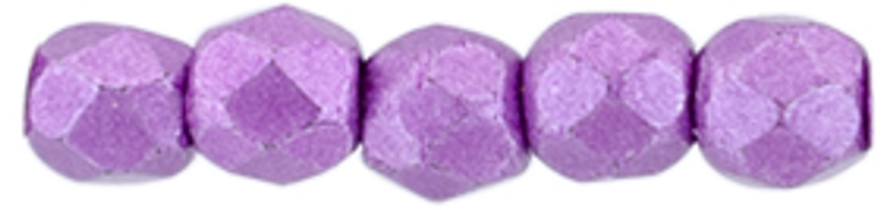 2mm Spring Crocus Fire Polish Beads - 50pk