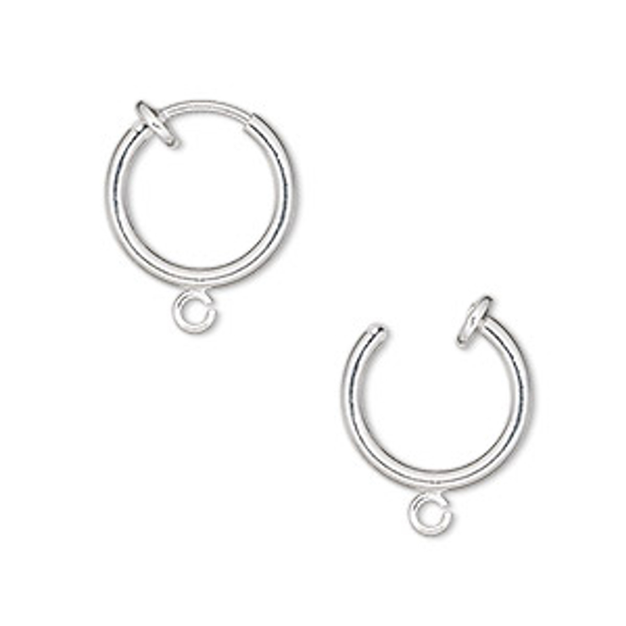 13mm Round Hoop with Pierced Look Silver Plated (1 Pair)