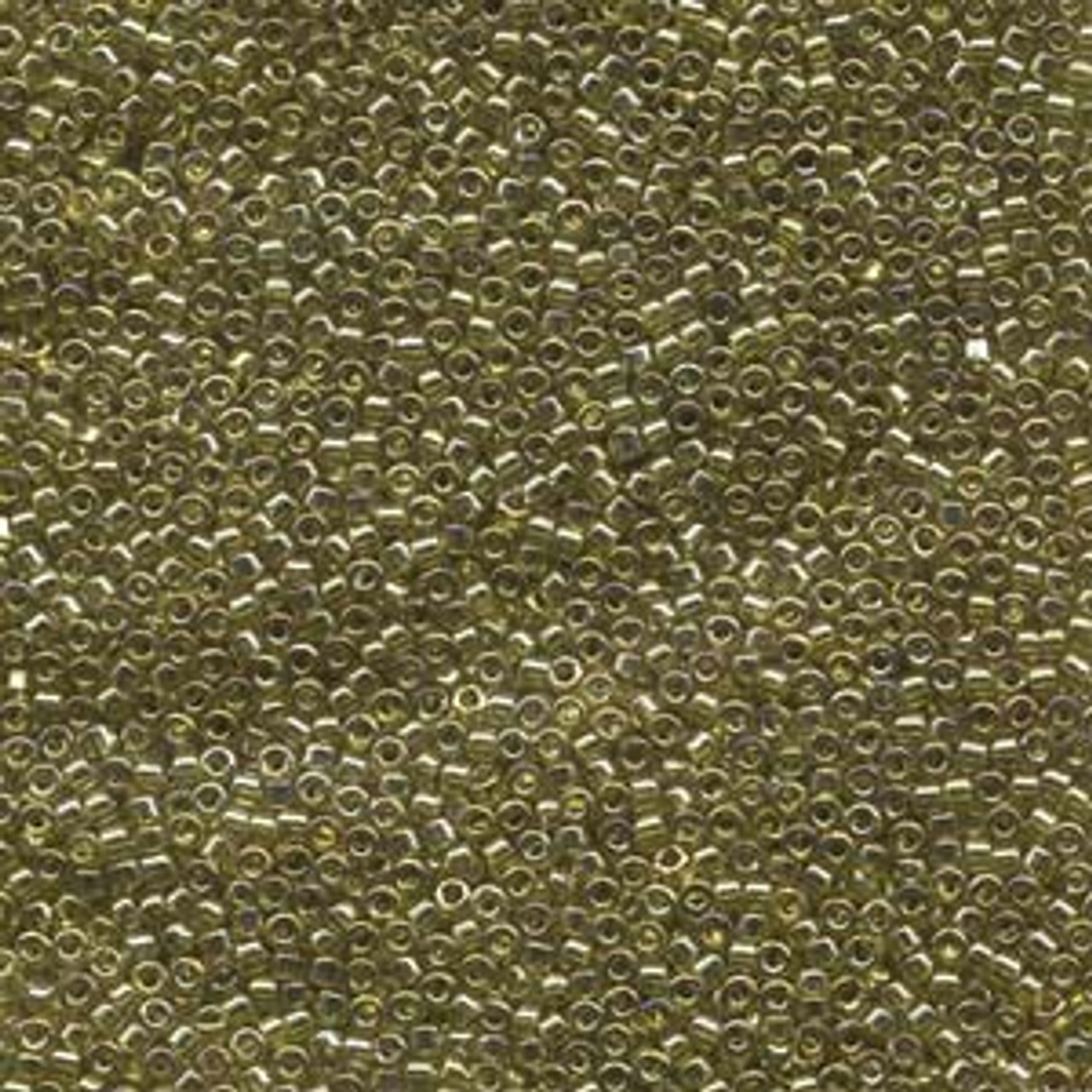 11/0 Transparent Golden Olive Luster Delica (7.2 grams) DB124