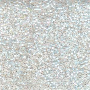 11/0 White Opal AB Delica (7.2 grams) DB222