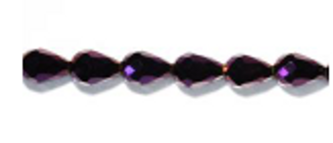 4pk 14x10mm Purple Light Thunder Polish Teardrop