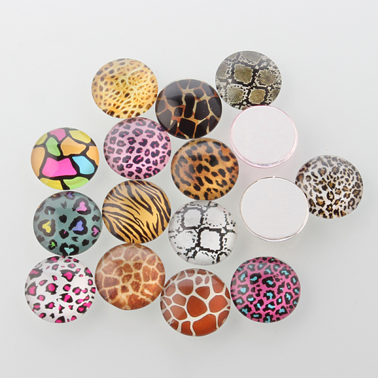 20mm Animal Print Glass Cabochon Mix (6pk)