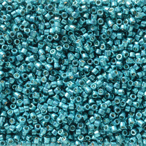 11/0 Duracoat Galvanized Capri Blue Delica Beads (DB2513) 7.2 Grams