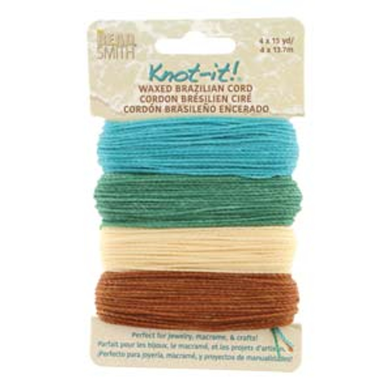 Beach N' Sea Brazilian Waxed Cord Mix (4 Colors 15yds of each color)