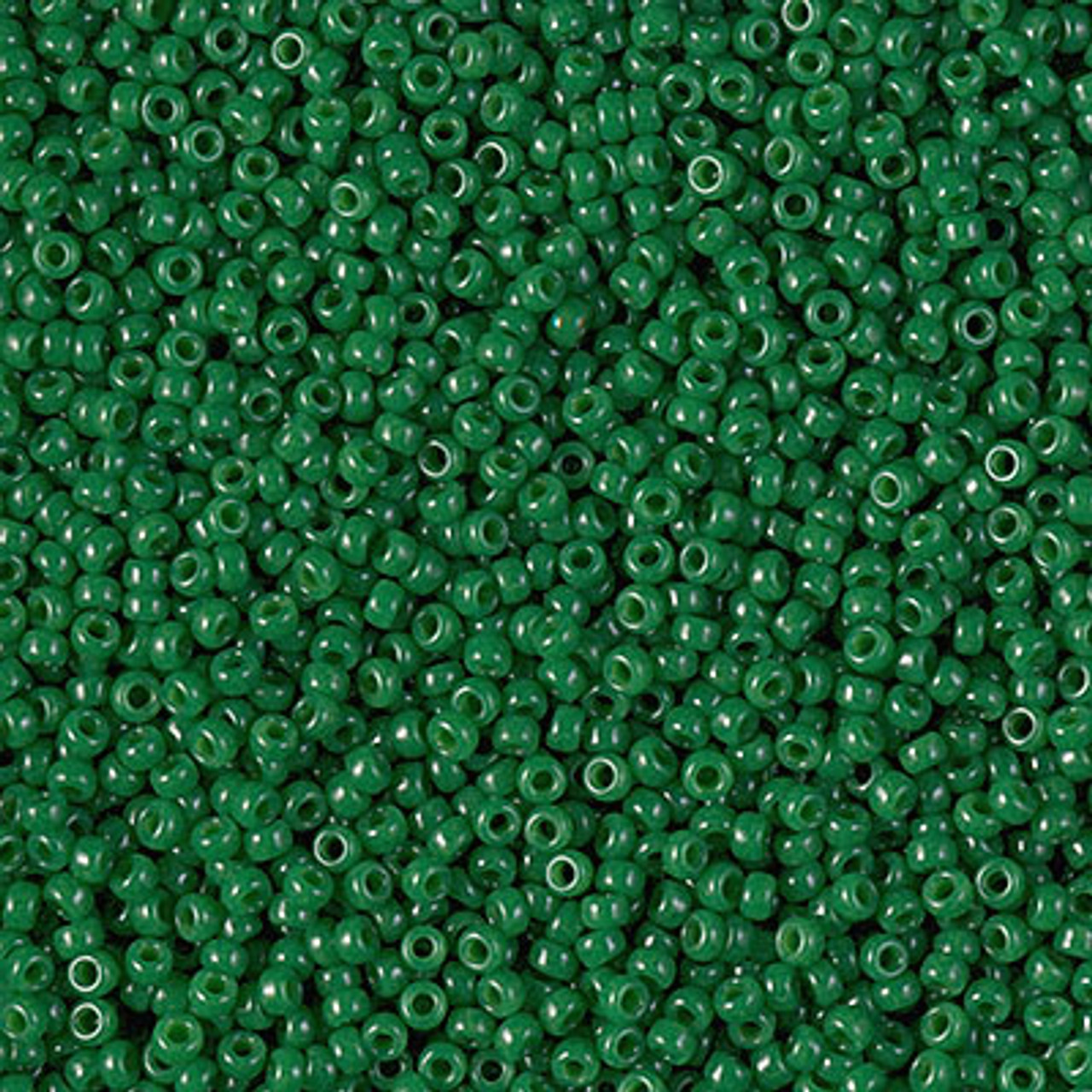 15/0 Dyed Opaque Dark Green Miyuki Seed Beads (7.2 Grams) 15-2538