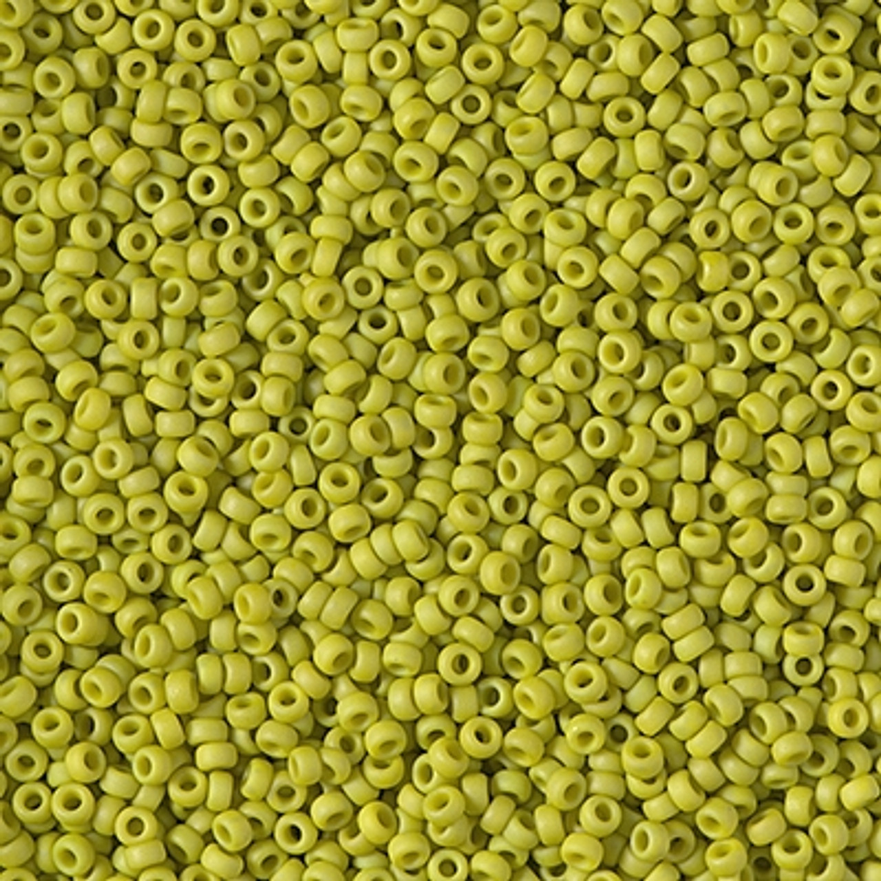 15/0 Matte Opaque Lime Miyuki Seed Beads (7.2 Grams) 15-2316